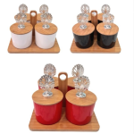 BAHARATLIK 4 LÜ KARE AHŞAP KAPAKLI STANDLI HAUSPEC